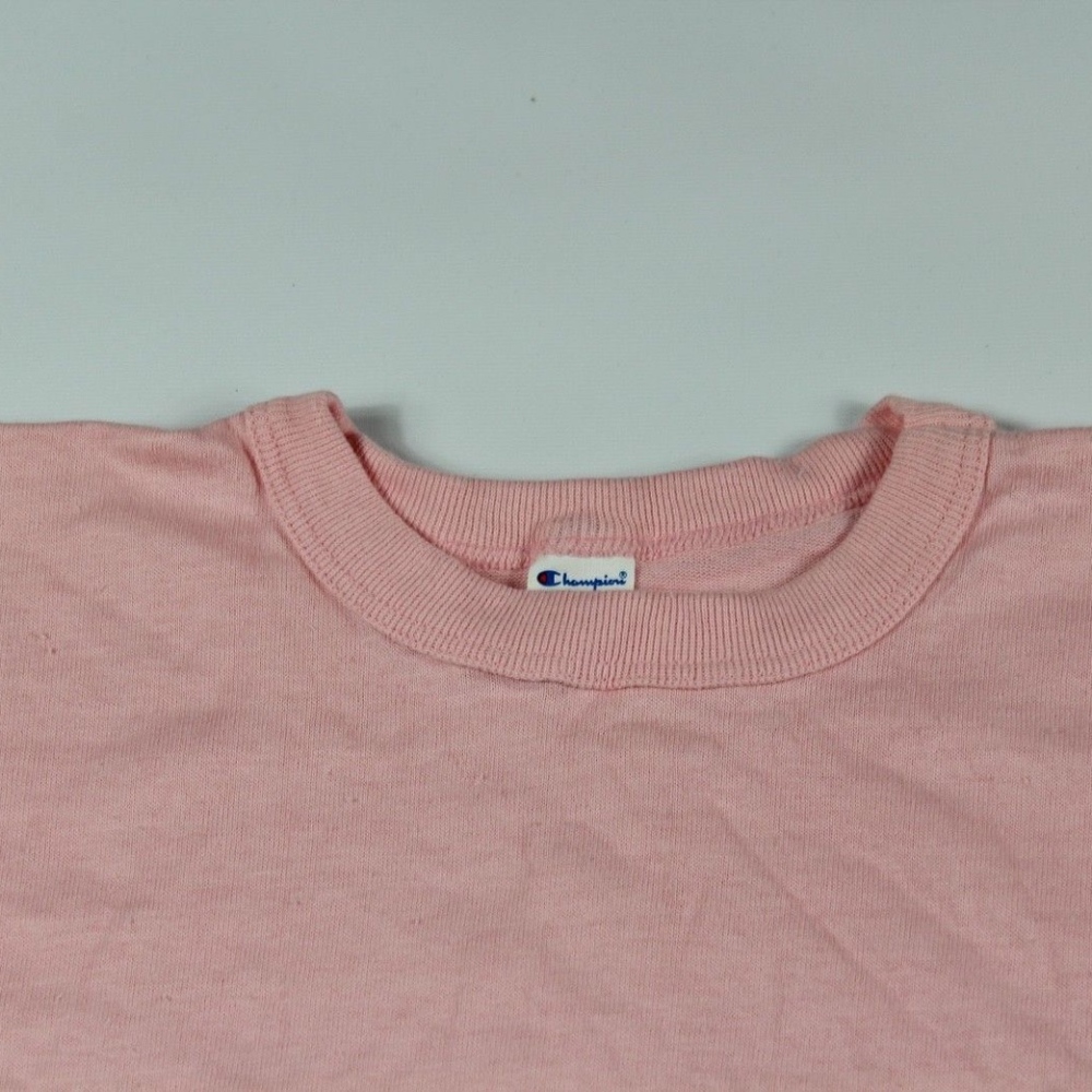 Vintage Champion Spell Out Jersey Knit Shirt Pink - Picture 4 of 5